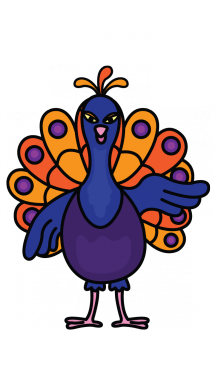How to Draw a Peacock, Easy Step-by-Step Drawing Tutorial