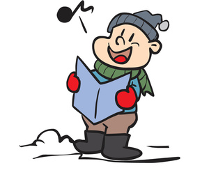 Carol singer clipart