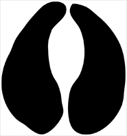 Cow footprint clipart