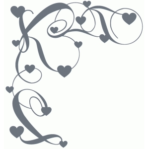 Silhouette Design Store - View Design #74131: fancy flourish heart ...