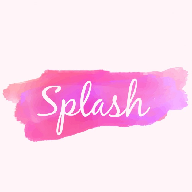 Watercolor paint splash in pink color Vector | Free Download
