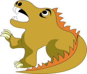 scary dragon - vector Clip Art