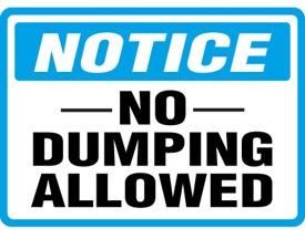 No Trash Signs