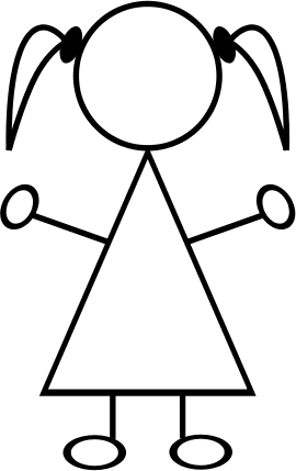 Clipart stick girl