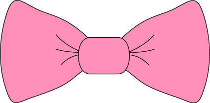 Pink Bow With Clear Background Clipart