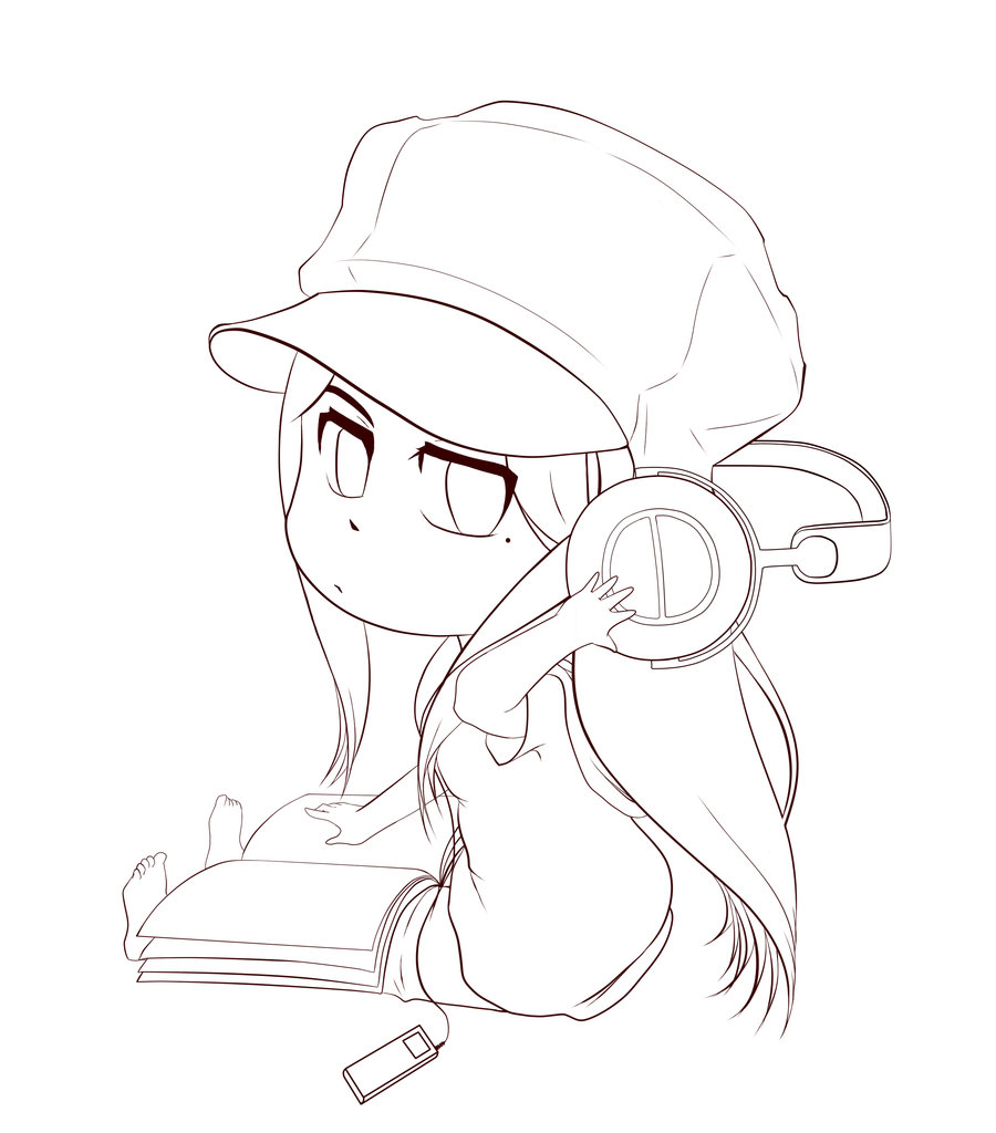 chibi line art by kuroakuma314 on DeviantArt