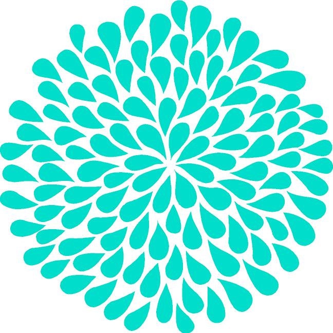 Modern flower clip art