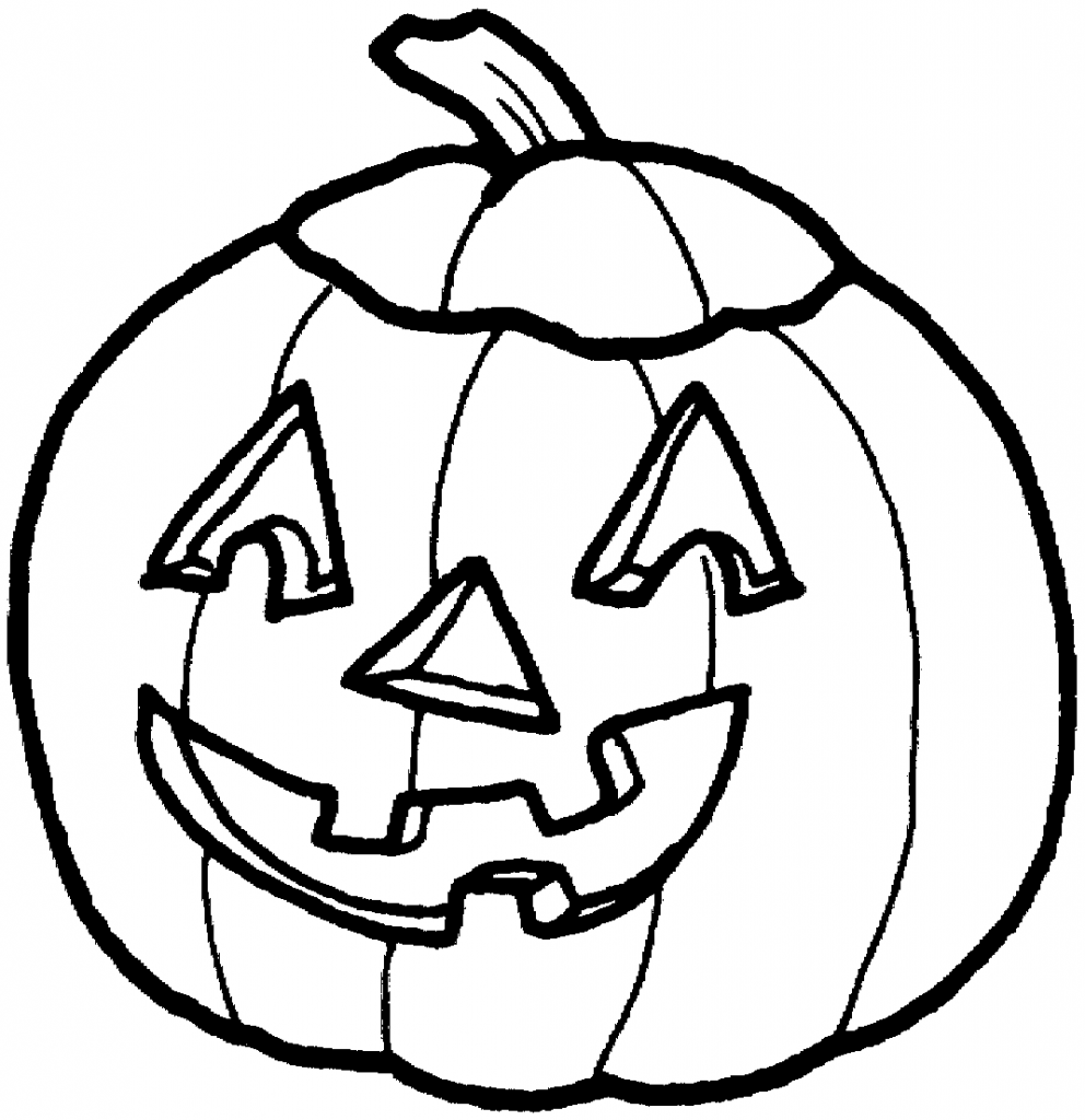 Black and white halloween pumpkin clipart