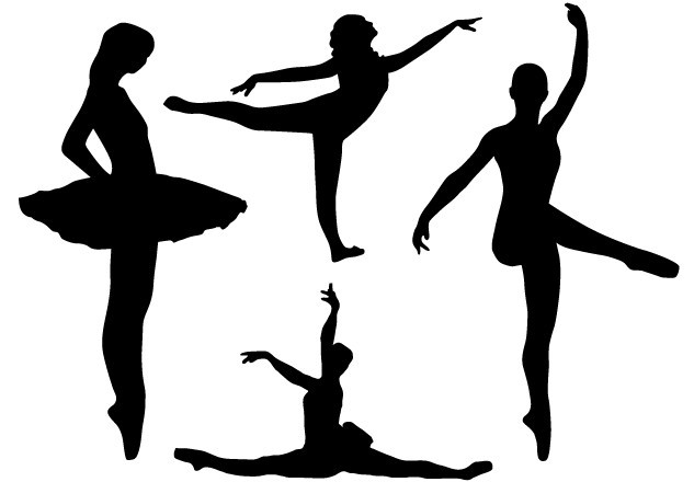Free Set Of Vector Ballerina Silhouettes 01 - TitanUI