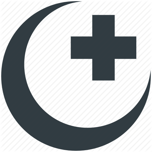 Hospital logo, hospital sign, hospital symbol, medical cross, moon ...