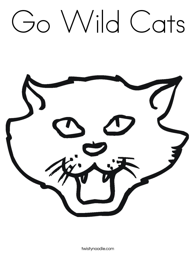 Go Wild Cats Coloring Page - Twisty Noodle