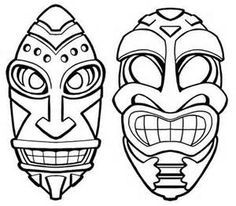tiki mask black and white - Google Search | Survivor Ideas ...