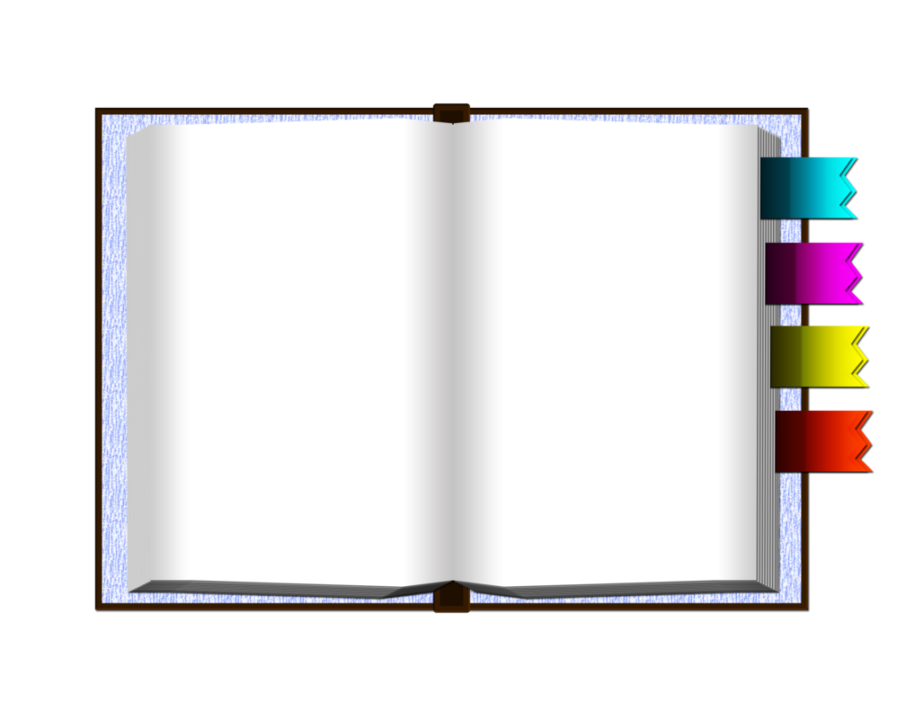 PNG Open Book with Ribbons
