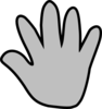 Child Handprint Black/white clip art - vector clip art online ...