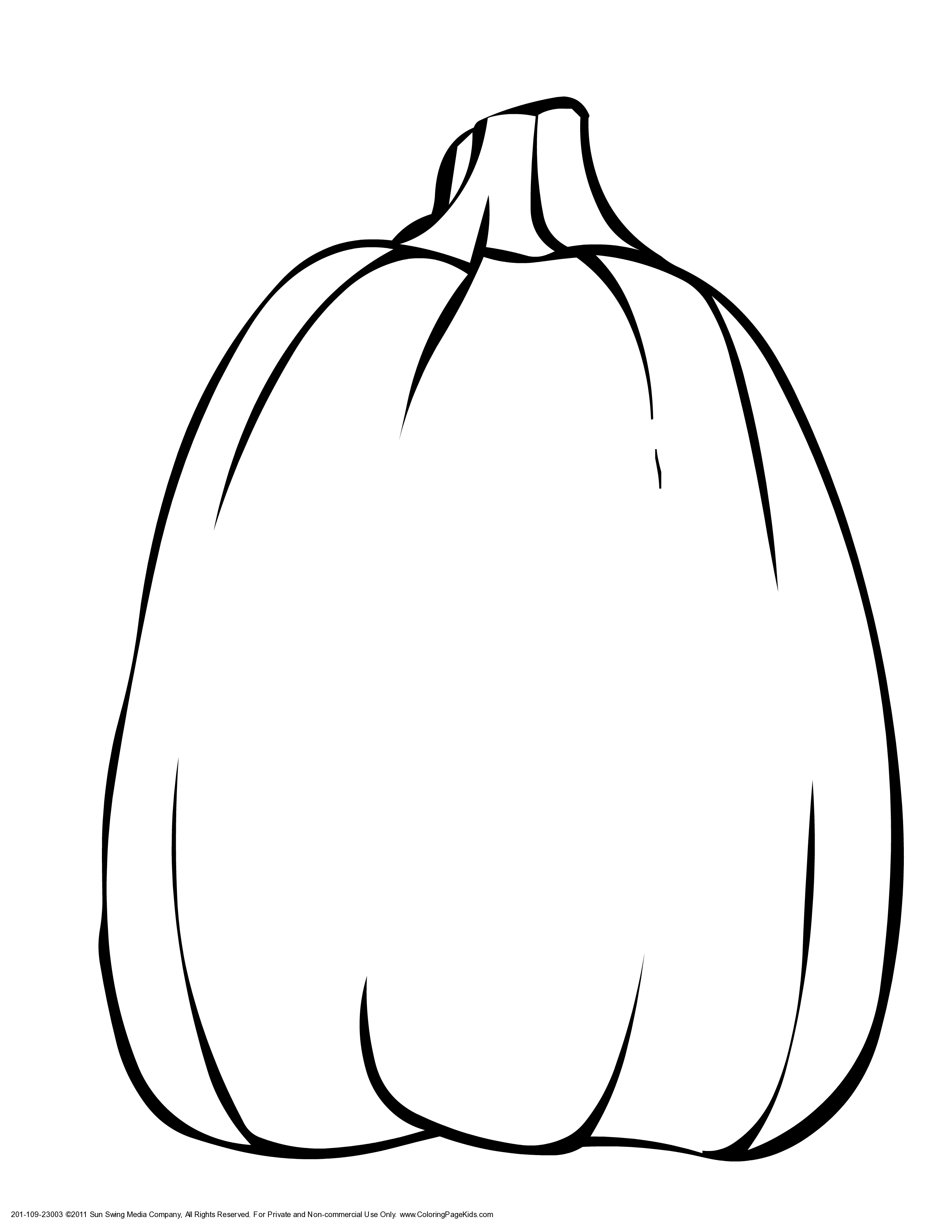 Printable Pumpkin Outline - AZ Coloring Pages