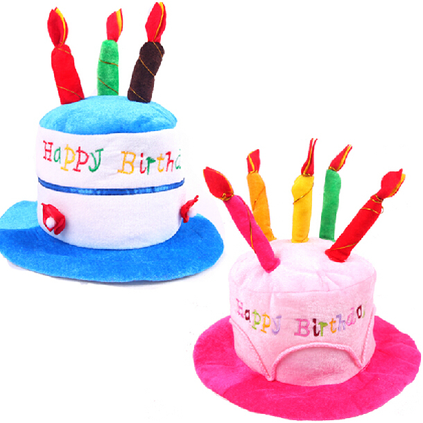 Mewah senang topi ulang tahun, Kue ulang tahun topi dengan lilin ...