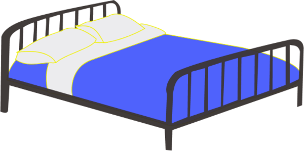 Double Bed - vector Clip Art