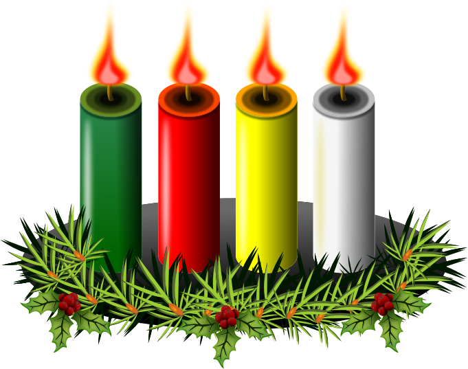 Beautiful advent wreath clipart