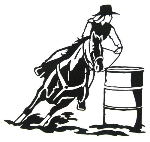 Barrel racing clipart free