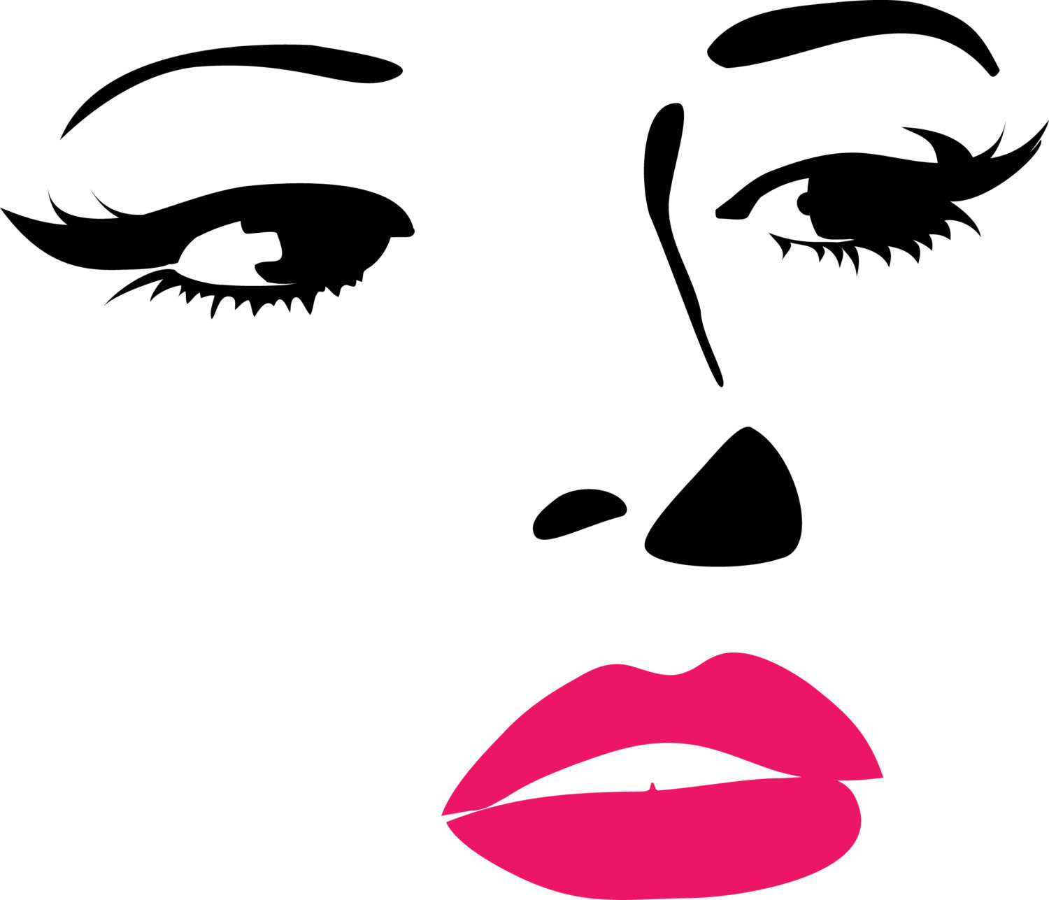 Free clipart woman face silhouette