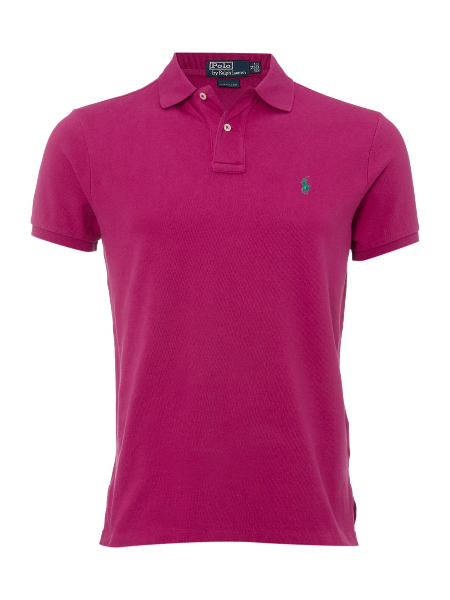 Polo ralph lauren Custom Fit Polo Shirt in Pink for Men | Lyst ...