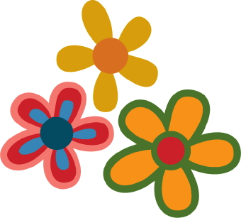 60s Flower Clipart Hippie Flower Clip Art
