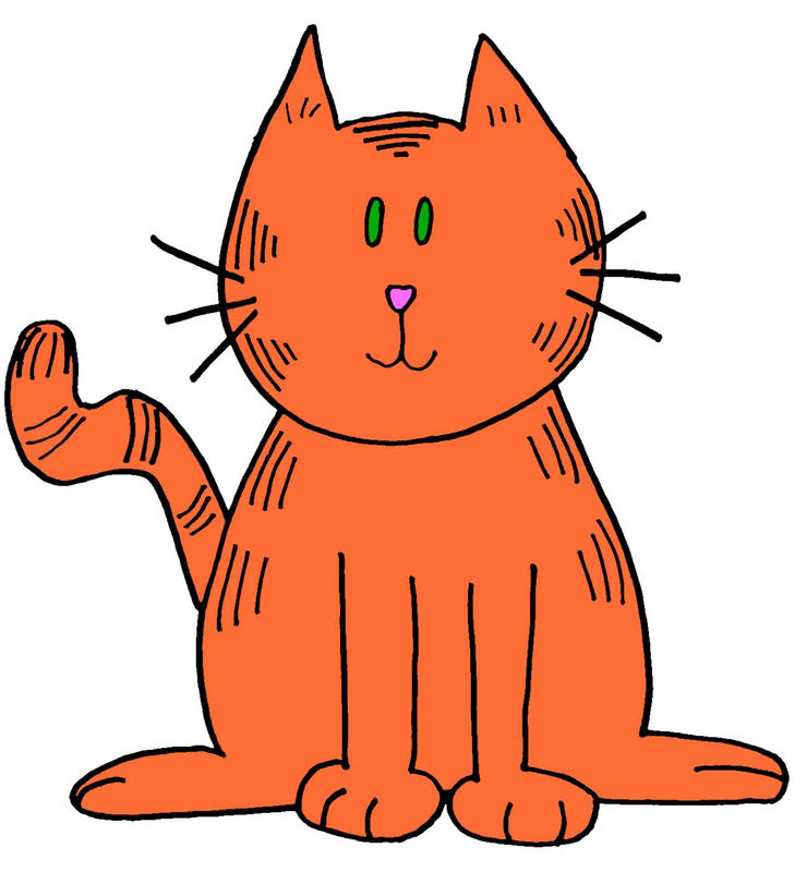 Orange cat clipart