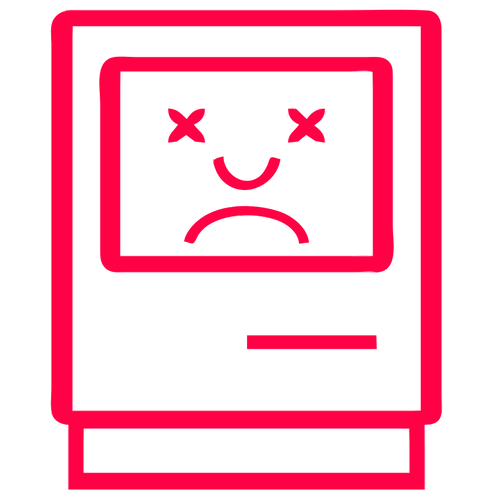 Sad old Mac computer vector clip art | Public domain vectors