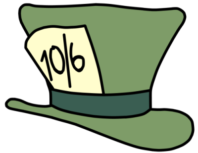 Mad hatter top hat clipart