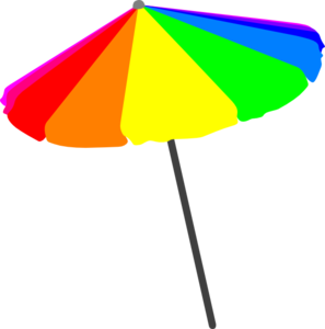 Beach Umbrella, Primary clip art - vector clip art online, royalty ...