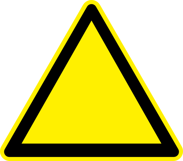 Empty Yellow Triangle Clip Art - vector clip art ...