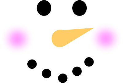 Christmas snowman face clipart