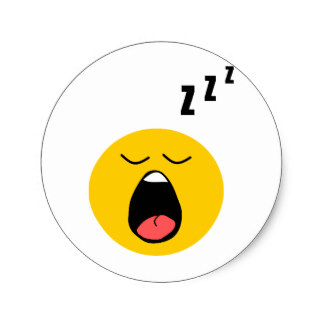 Smiley Sleeping Stickers | Zazzle
