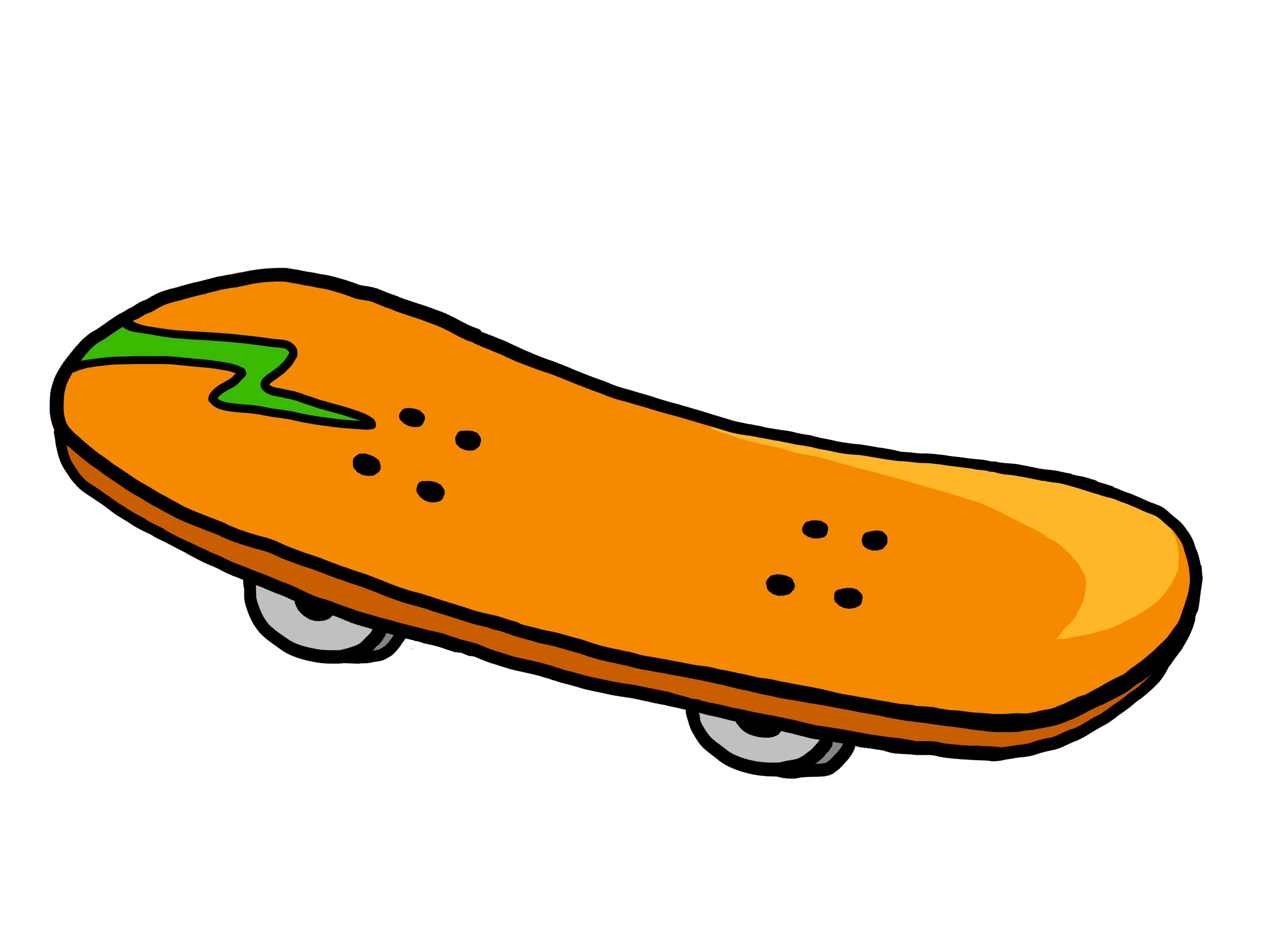 Skateboard Clipart Black And White - Free Clipart ...