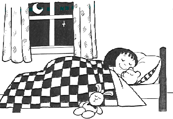 Girl sleeping clipart