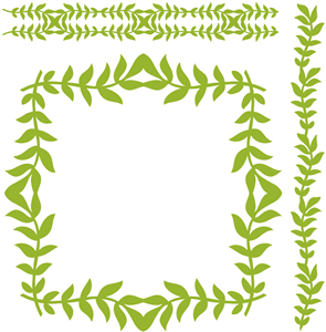 Silhouette Design Store - View Design #9497: border frame set ...