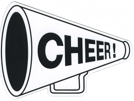 Cheer megaphone clipart black and white