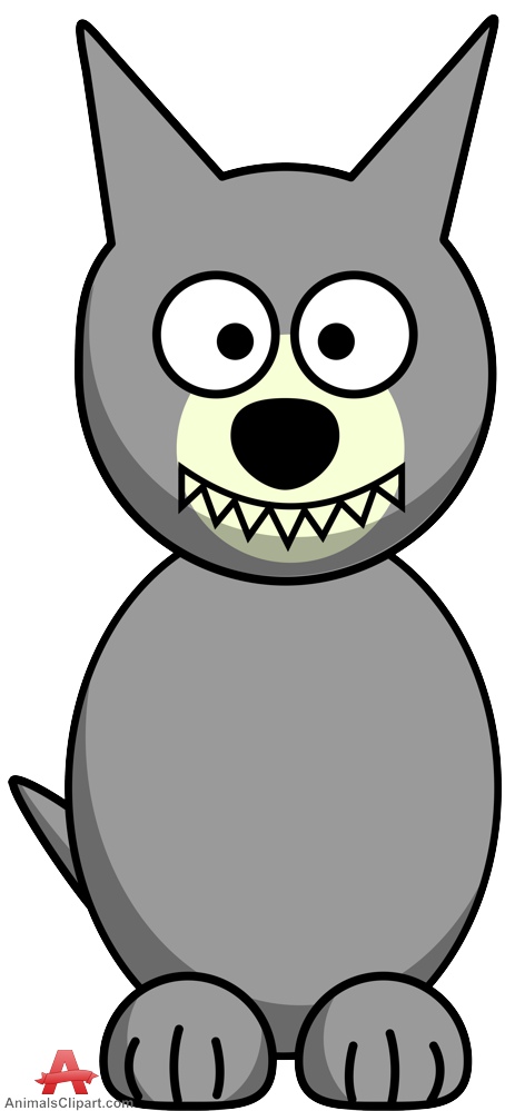 Gray Wolf Cartoon Clipart | Free Clipart Design Download