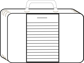 Colorless Suitcase Clip Art - vector clip art online ...