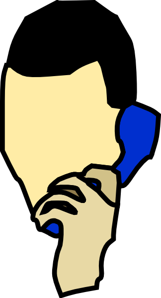 Man Talking On The Phone clip art Free Vector