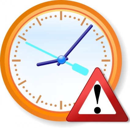 Analog Clock Warning clip art vector, free vector graphics
