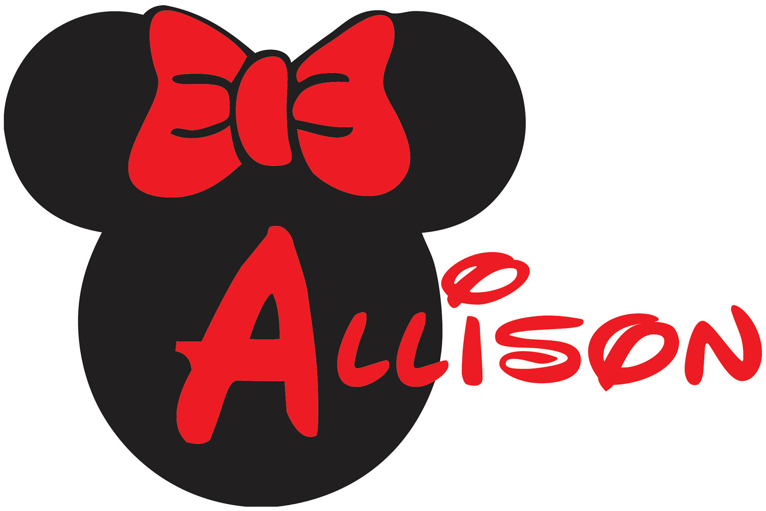 Minnie Mouse Bow Silhouette