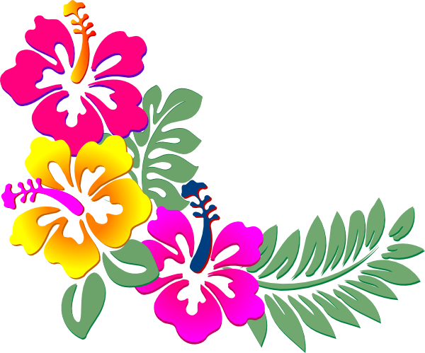 Hibiscus Corner Clip Art - vector clip art online ...