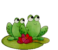 Hopping frogs, toads, tadpoles and amphibian gif animations