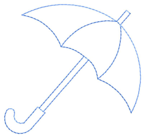 Outlines Embroidery Design: Umbrella Outline from Grand Slam Designs