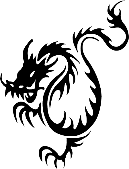 Black And White Dragon Tattoos