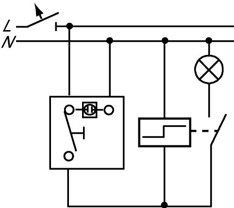Push-switch SP, with normally open contact (operating current ...