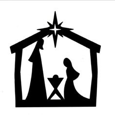 Free nativity scene silhouette clip art - ClipartFox