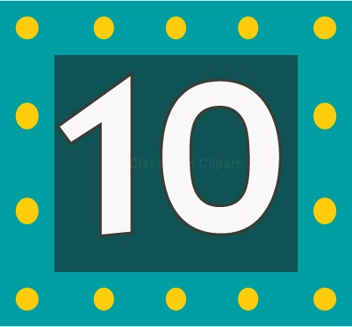 Clip Art Numbers 1 10 Separate Clipart
