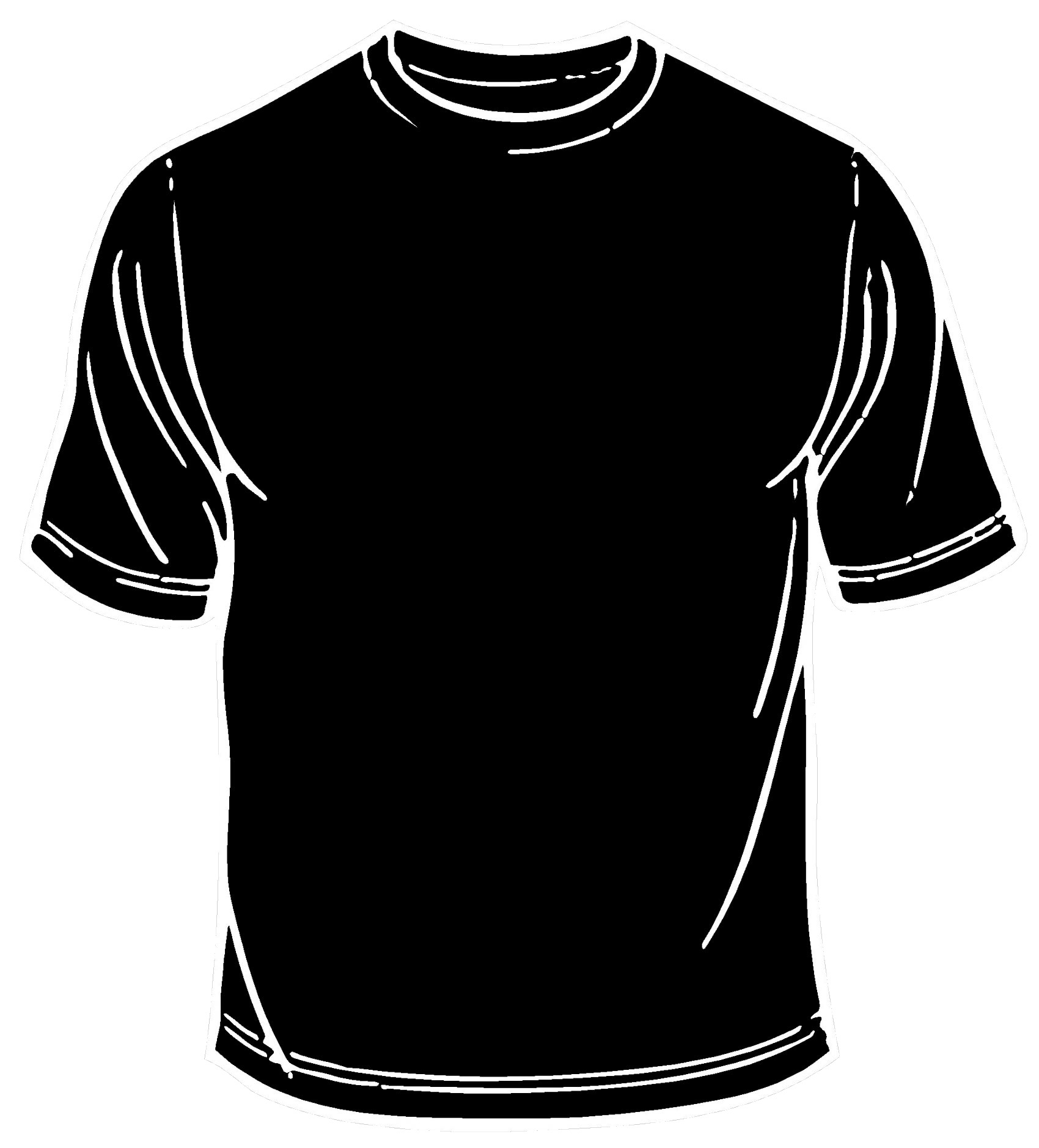 T Shirt Template Black - Printable Word Searches